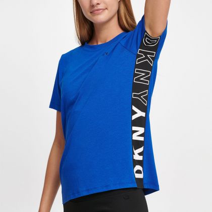 DKNY WW Sport Women Sports Training Blue T-Shirt - DP9T7154-2