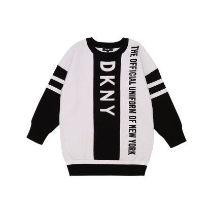 فستان أسود للبنات من DKNY - D32760