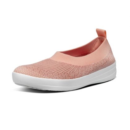 حذاء كاجوال للنساء من FITFLOP Uberknit راقصة الباليه الوردي - H95-807