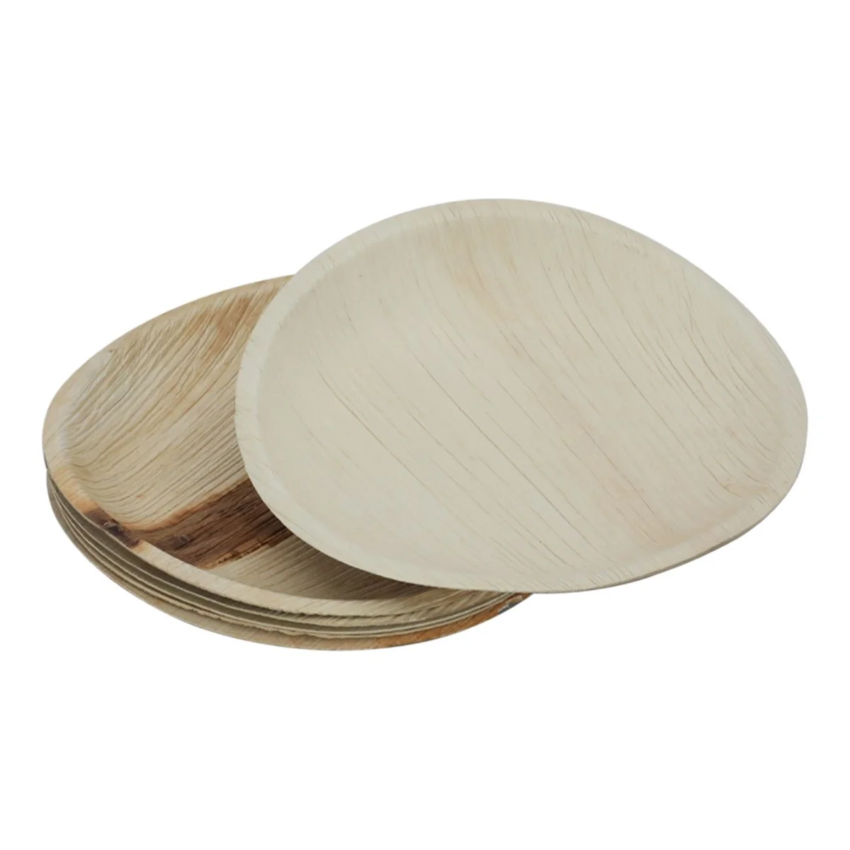 18cm round wooden serving plate set