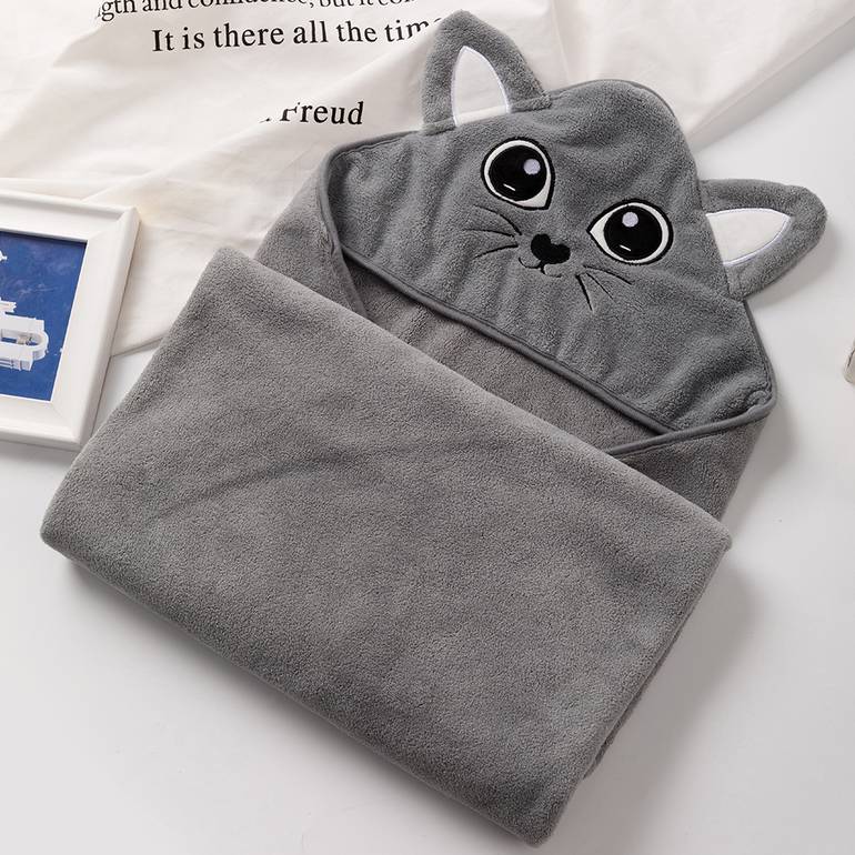 Baby Hooded Towel (0-2 Years) - Gray