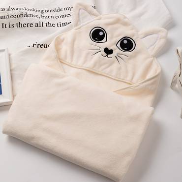 Baby Hooded Towel (0-2 Years) - Off White