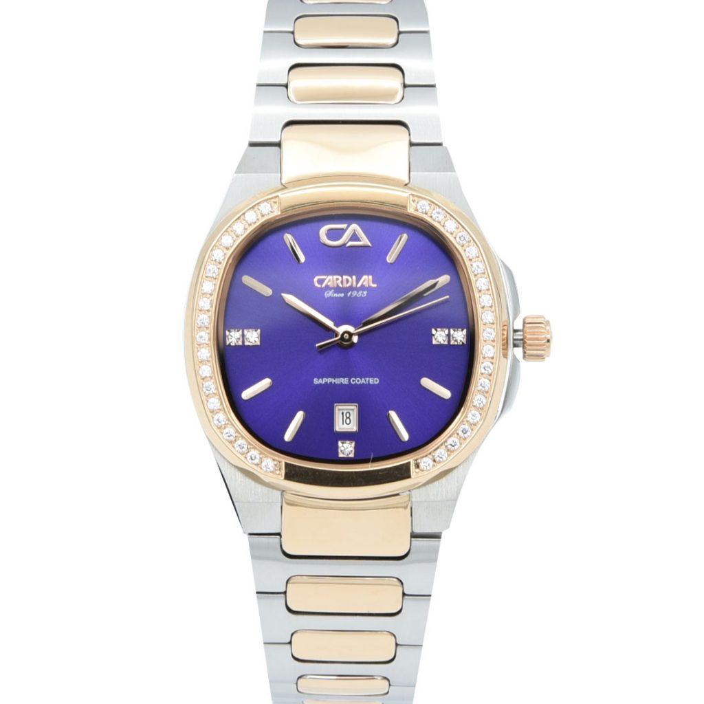 Rose Gold Navy Blue Dial Women's Watch 9776