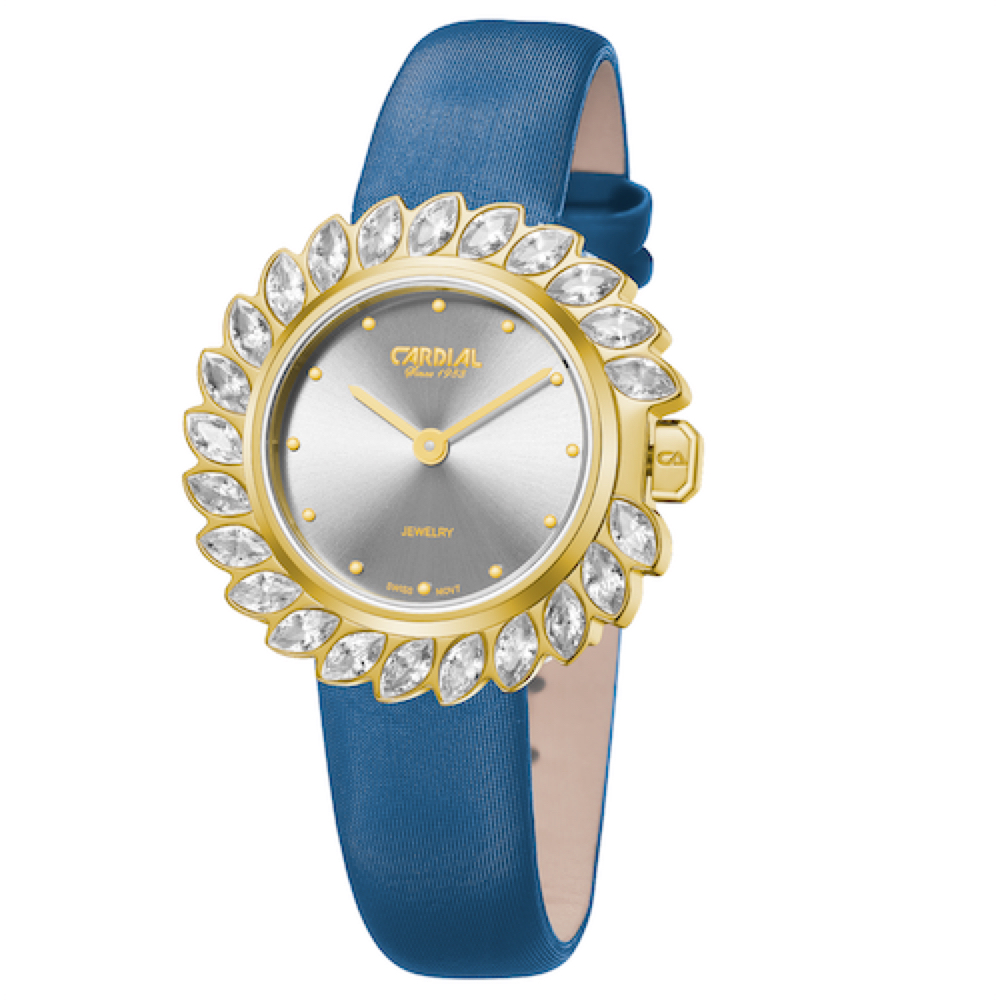 Women's watch in navy blue leather 9780