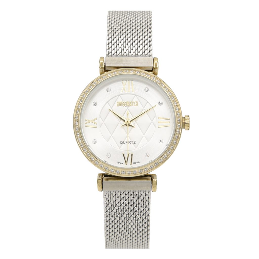 Women's Watch Silver Gold Frame 20039