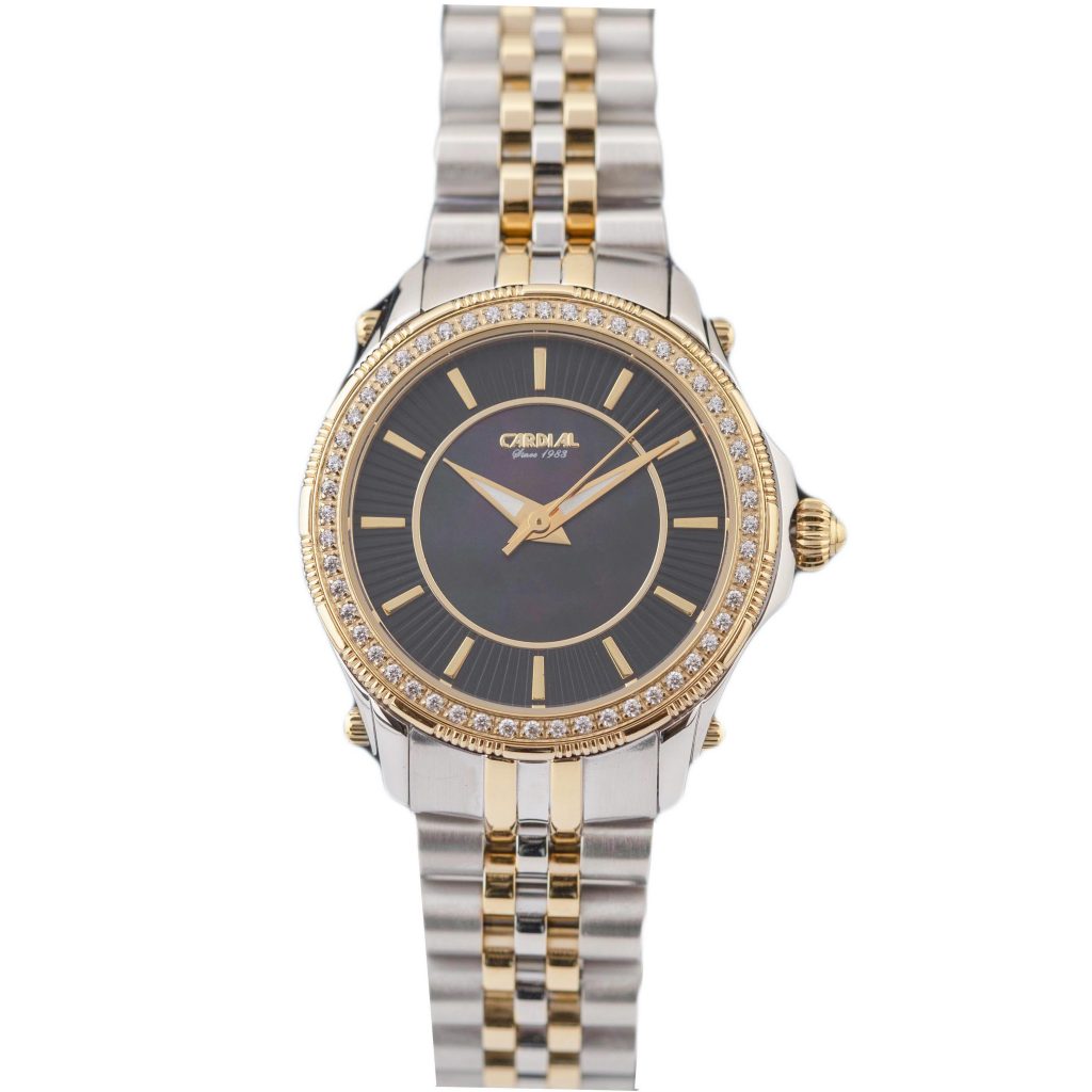 Women's watch silver gold frame 21560