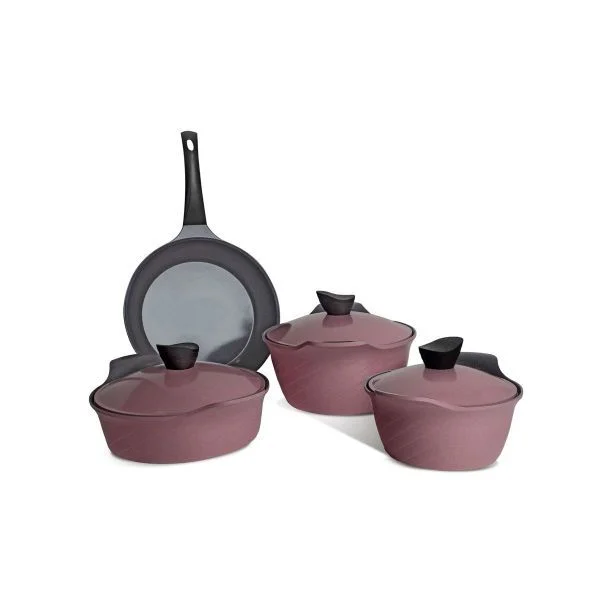 Tornado Korean granite cookware set 7 pieces pink