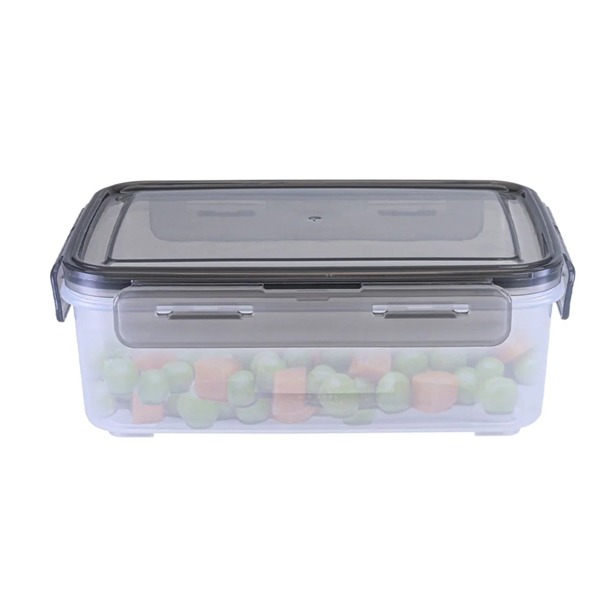 Gray Plastic Rectangle Food Container 1400ml