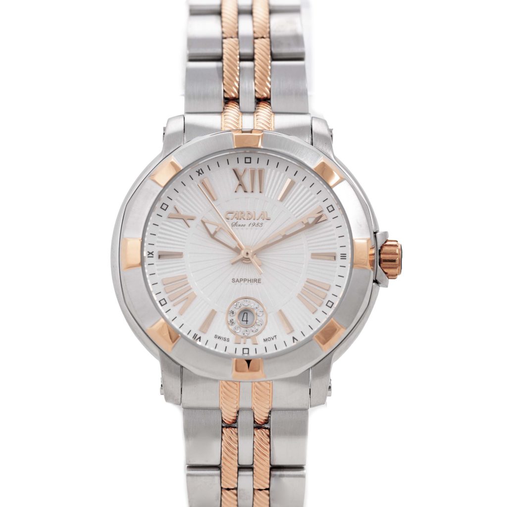 Cardial Silver Rose Gold Dial Women's Watch 20521