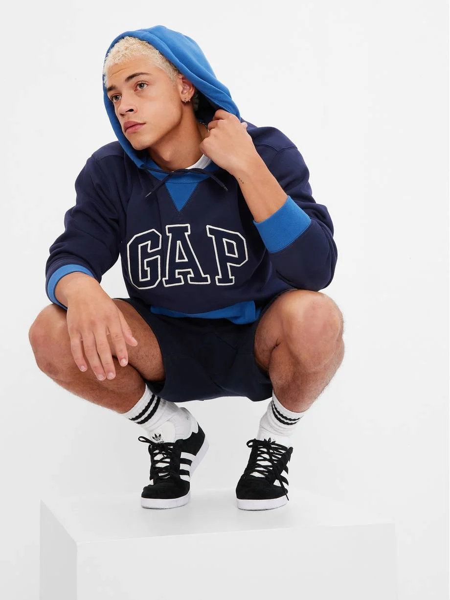 Vintage Soft Gap Arch Logo Colorblock Hoodie