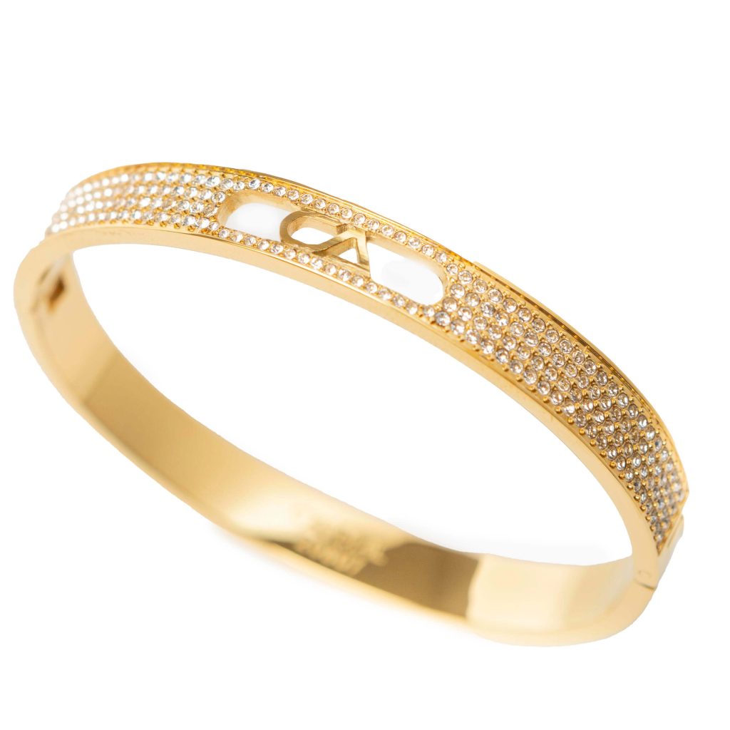 Cardial Crystal Gold Bracelet 20807 Size 14