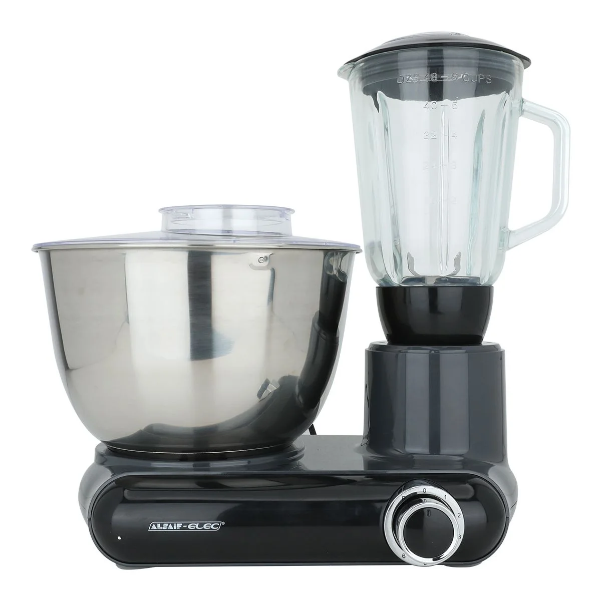 Mega Stand Mixer Gray 6 Liter With Glass Blender 800 Watt