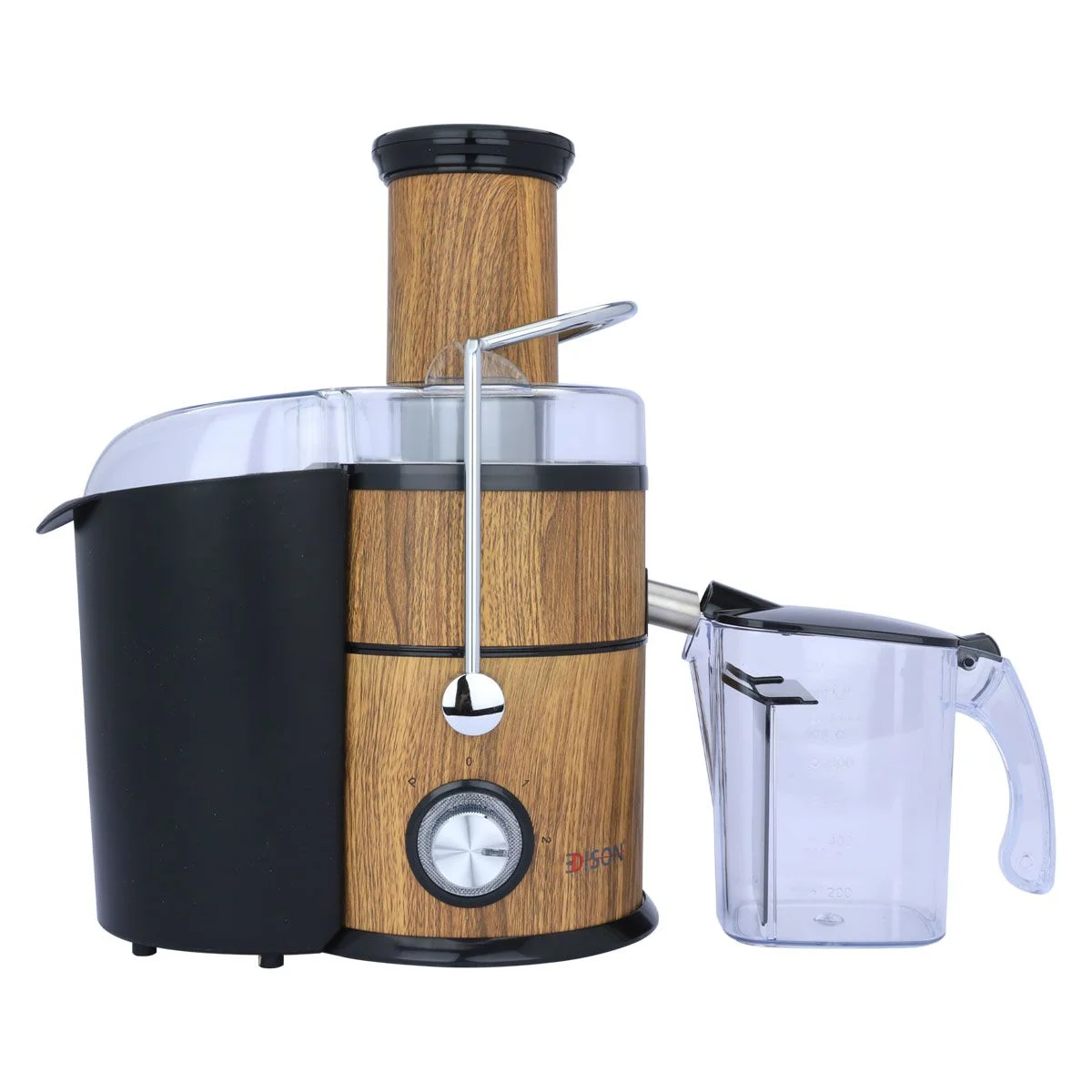 Edison juicer, steel, wooden color, two speeds, 800 watts