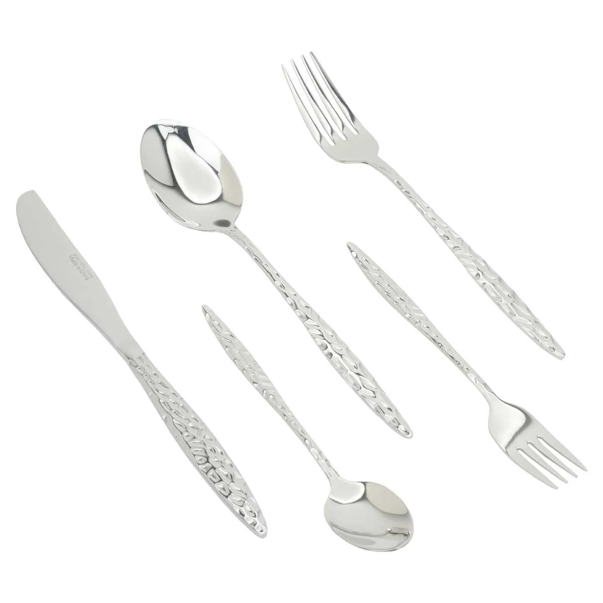 Silver Engraved Steel Cutlery Set 30 Pieces