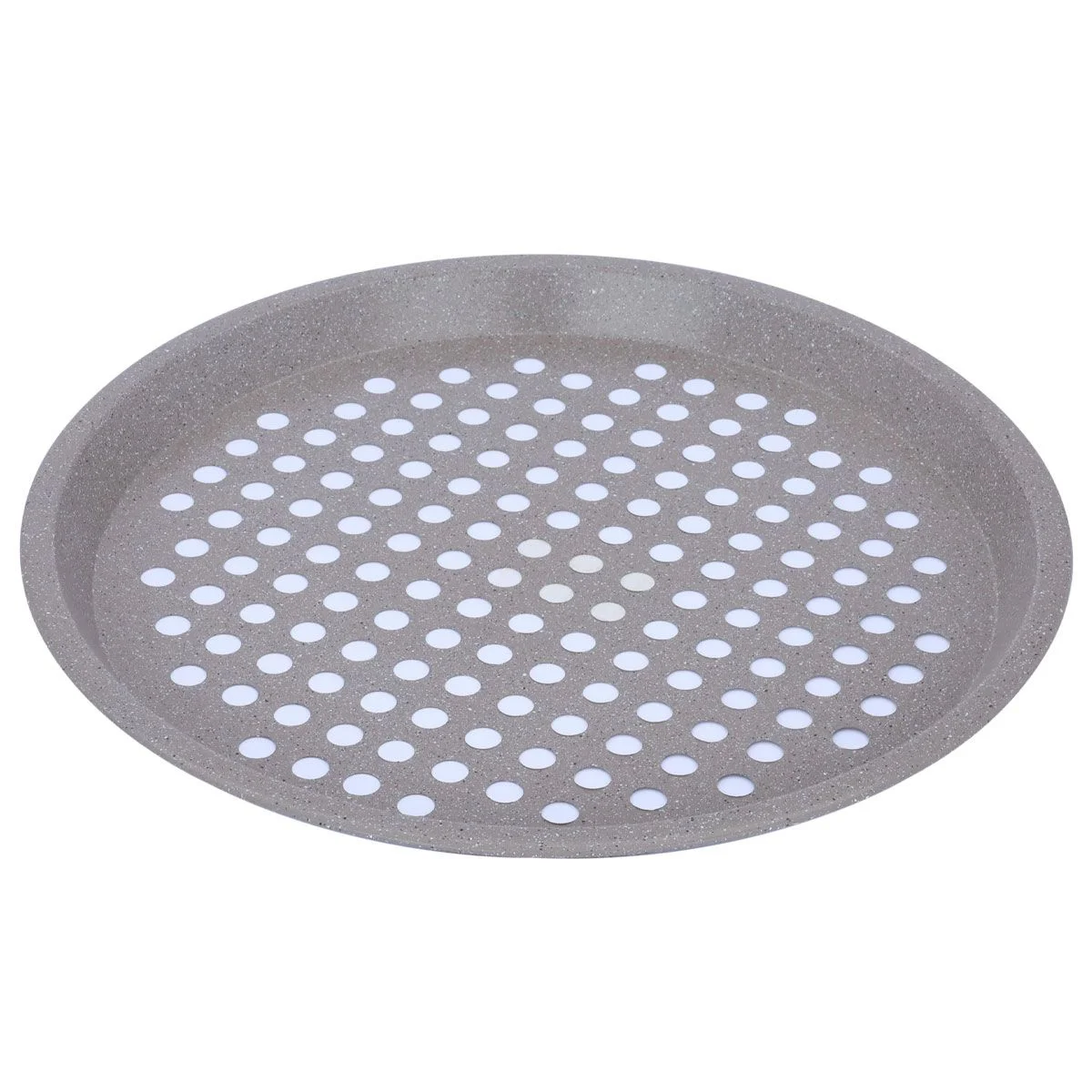 Bake Chef Granite Cappuccino Round Perforated Tray 1.5 x 29 cm