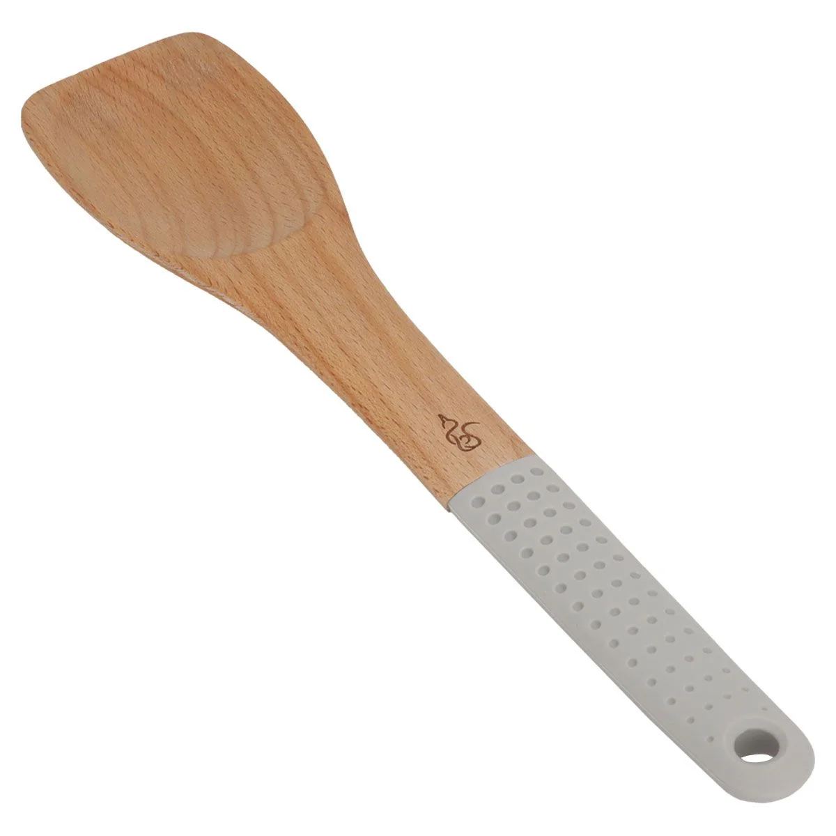 Wooden serving spoon with silicone handle CAT24-033566