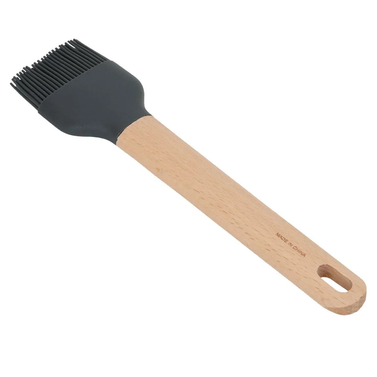 Silicone oil brush with wooden handle