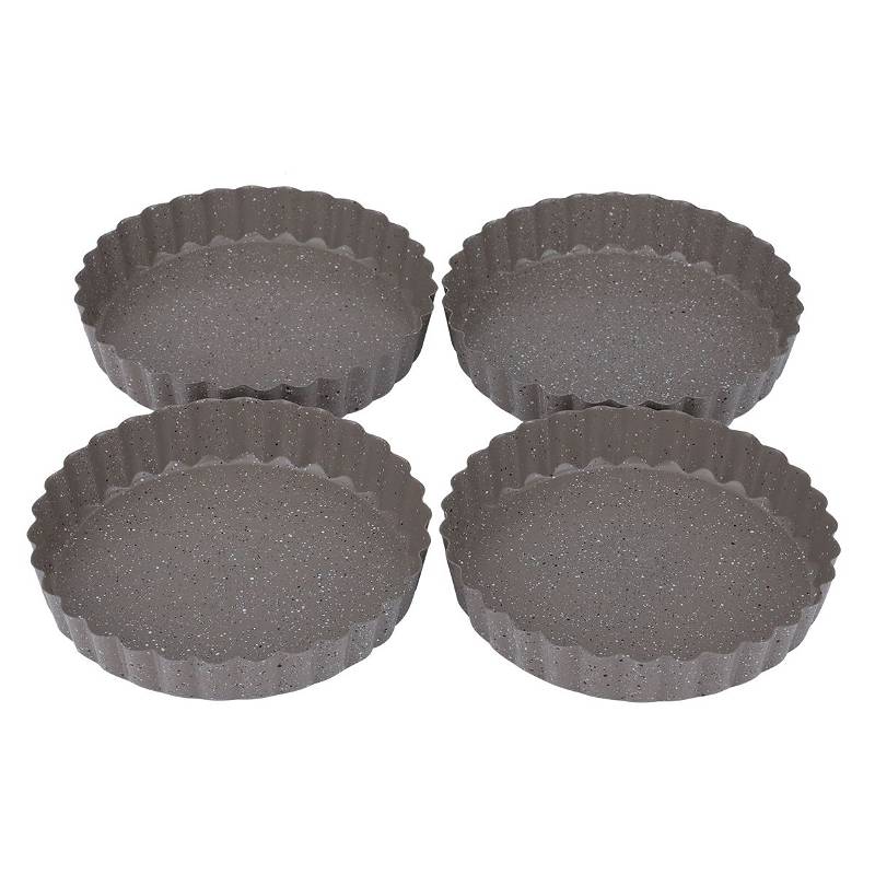 Bic Chef Light Brown Granite Round Cake Pan Set 2 x 11.8 cm 4 Pieces