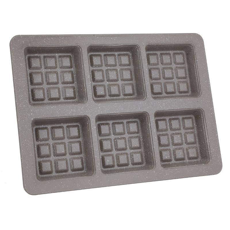 Bake Chef Rectangular Granite 6 Eyes Mold 2.5 x 28.3 x 40.5 cm