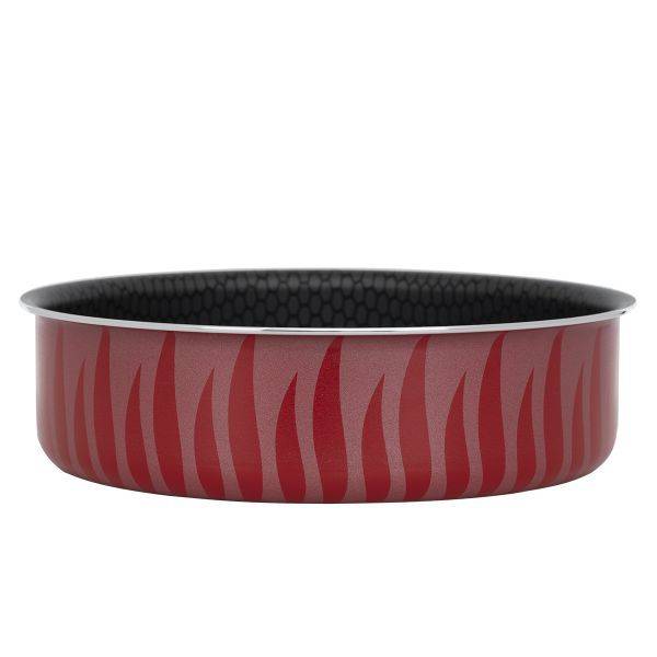 Red Flame Round Oven Tray Red 24 cm