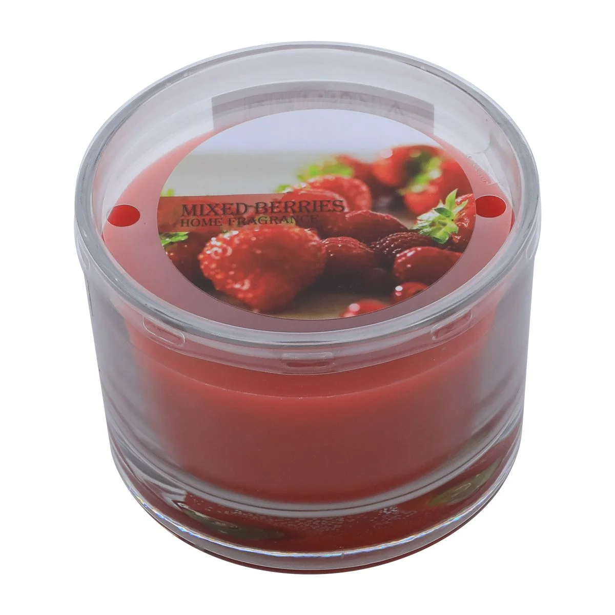 Scented cup candle, medium red berries