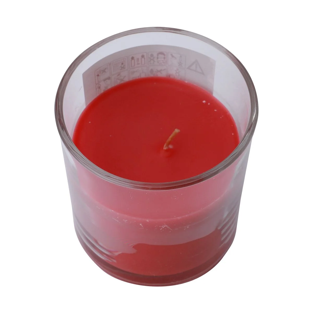 red scented small candle