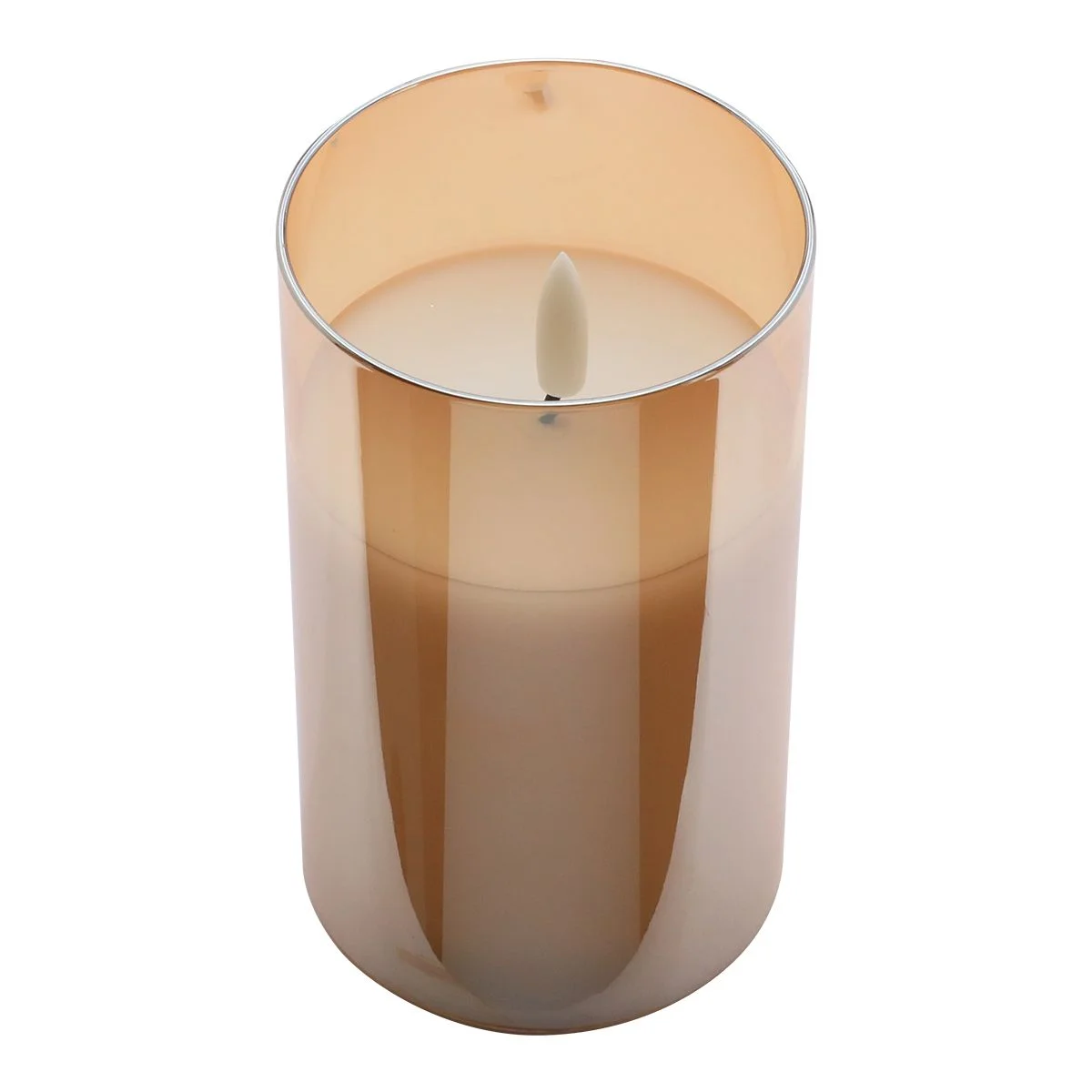 orange striped luminous candle