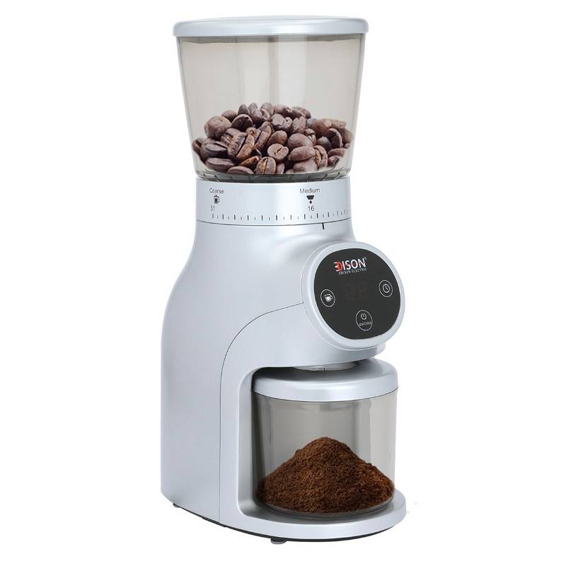 Edison Digital Coffee Grinder 275gm Silver 200W