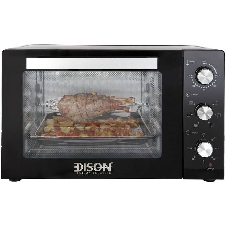 Edison electric oven double glass 45 liters steel