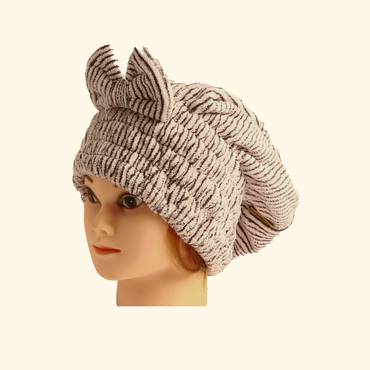 Hat - pink striped