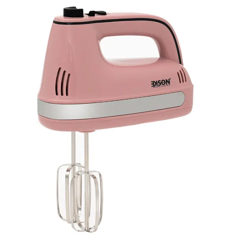 Edison Electric Hand Mixer 5 Speeds 200W Pink