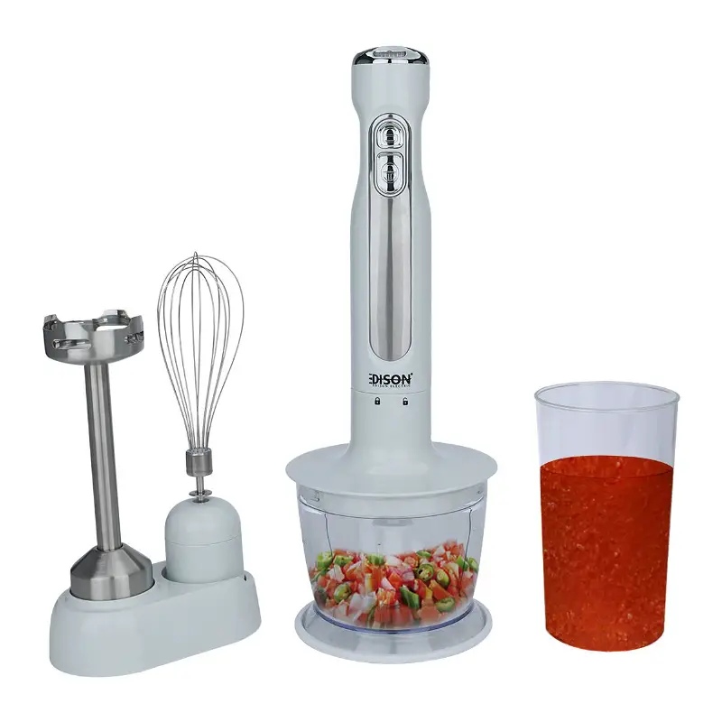 Edison hand blender with charger, white, 100 watts