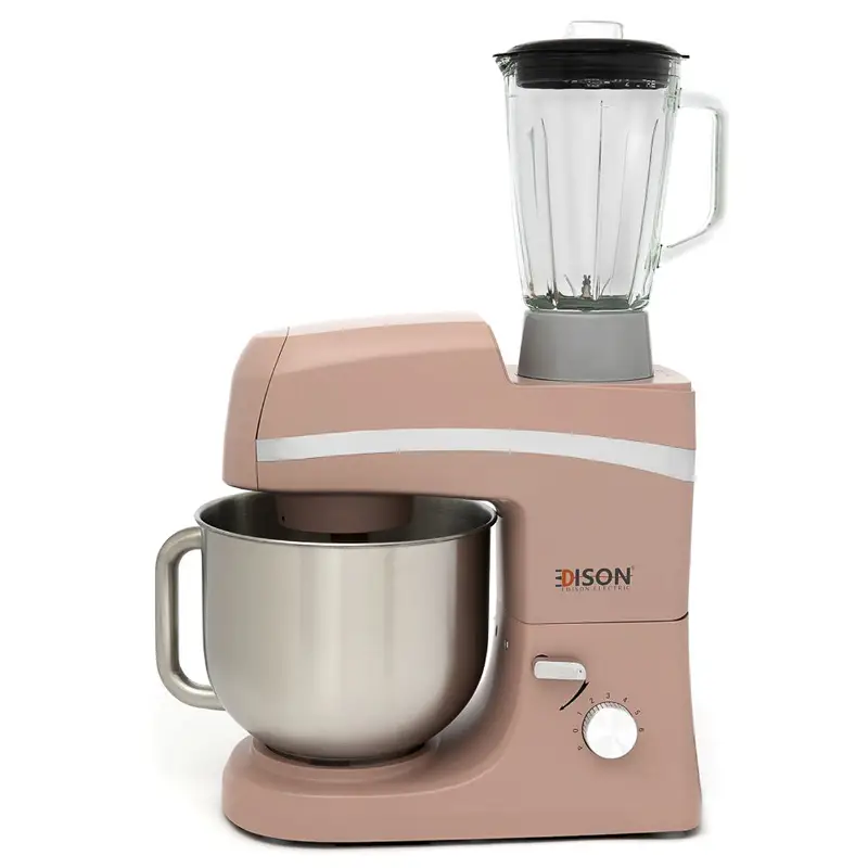 Edison stand mixer 6.5 liters, pink steel, 1000 watts