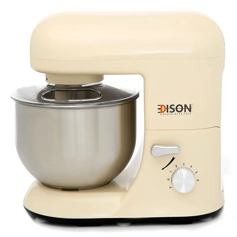 Edison Basic Stand Mixer 5 Liters, Steel Beige, 1000 Watts