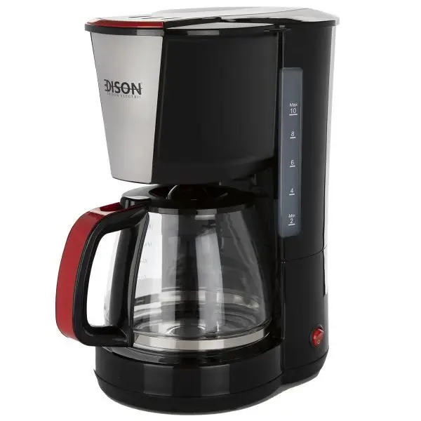 Edison coffee machine 1.25 liter black 1000 watts