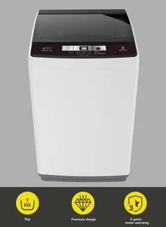 Washing Machine 7 Kg - Top Loading Fully Automatic- White Washing Mashine With Washing, Rinse And Spinning Function Without Clothes Dryer