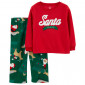 Carters - 2pc-Set Santa Fleece T-Shirt & Pyjama