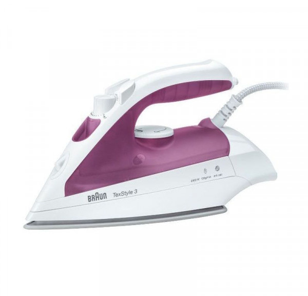 Braun TS320C Steam Iron, 2000 watt - White Purple