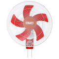 ATA B1605 Wall Fan, 16 Inch, 3 Speeds, 5 Blades - White Red