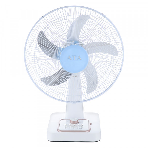 ATA 18N01 Table Fan, 16 Inch, 3 Speeds, 5 Blades - White