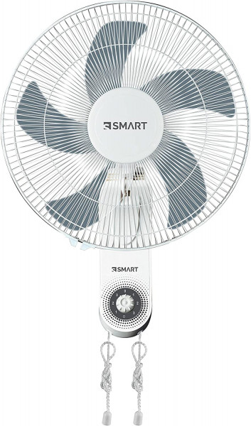 S Smart Wall Fan, 18 Inch, 5 Blades, SWF182 - Gray White