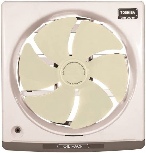 Toshiba Kitchen Ventilating Fan, Size 20×20 cm, With Oil Drawer, VRH20J10 - Beige