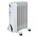 Jac NGH-327 Oil Heater, 7 Fins, 1200 Watt, White