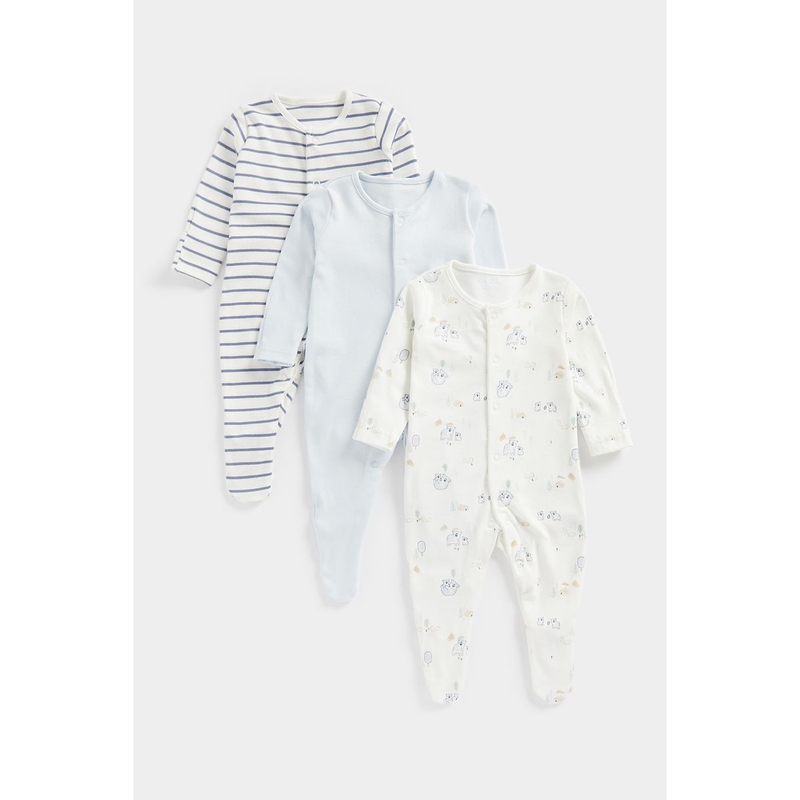 My First Sleepsuits - 3 Pack