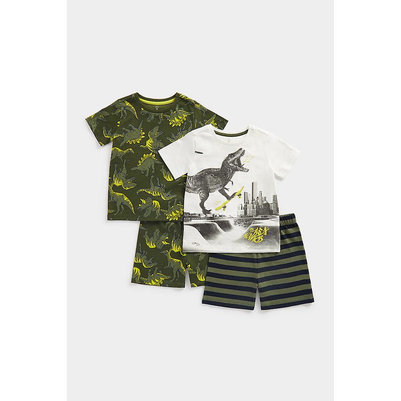 Dino Skate Shortie Pyjamas - 2 Pack