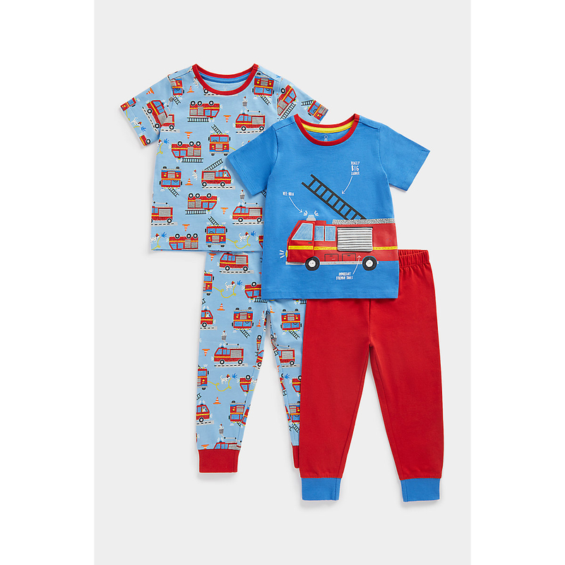 Fire Truck Lift-the-Flap Pyjamas - 2 Pack