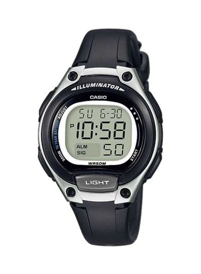 Women's Water Resistant Digital Watch LW-203-1AVDF - 35 mm - Black