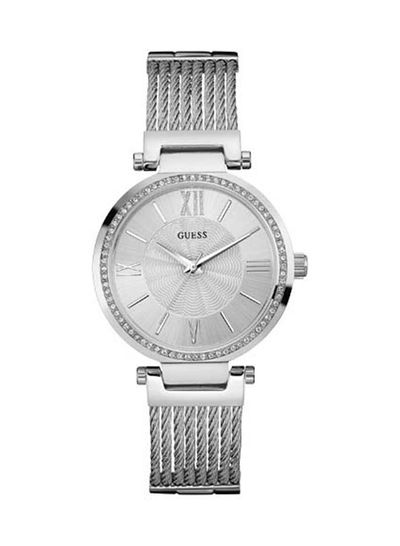 Women's Textured Stainless Steel Bracelet Watch W0638L1