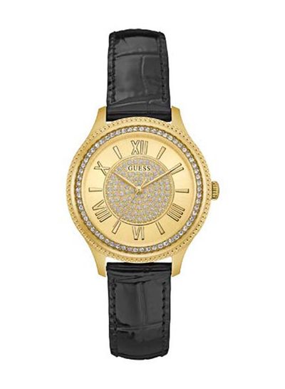 Women's Croco Embossed Genuine Leather Strap Watch W0840L1