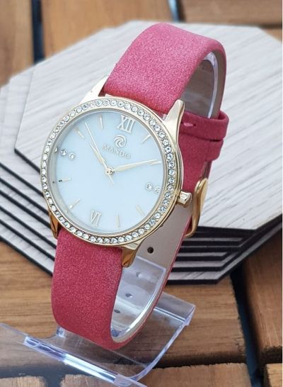 Velvet Leather Women's Watch Pink